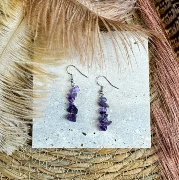 Amethyst Chip Earrings